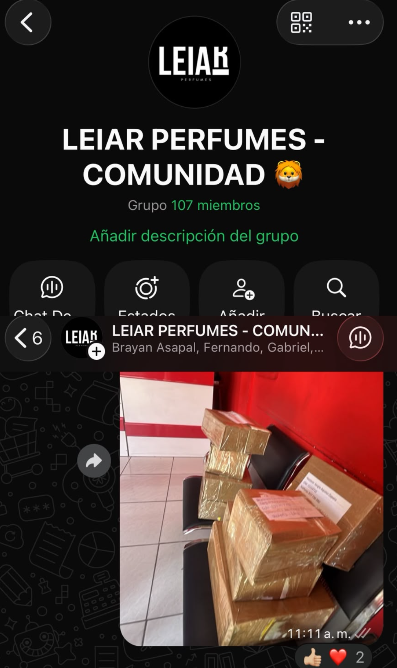 Comunidad y pedidos de Leiar
